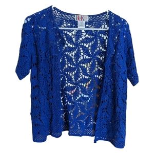 Vintage r&k royal blue shrug size 6